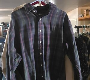 Polo by Ralph Lauren Black, Green & Purple Plaid Button-Down Shirt